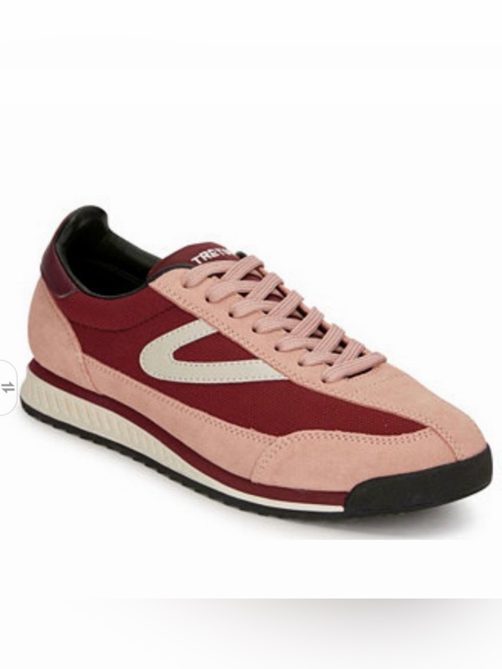 Tretorn Women’s Rawlins 2.0 Pink and Burgundy Retro Runner Sneaker
